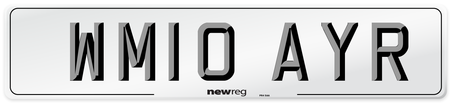 WM10 AYR Number Plate from New Reg